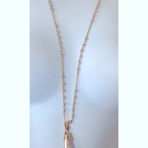 Signed Nolan Miller GoldTone Chain With Faux Pearls And A Pearl Pendant Necklace - Picture 10 of 16